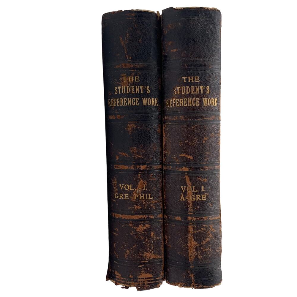 The Student's Reference Work - 1904 - Volume I & II - Antique - Education School